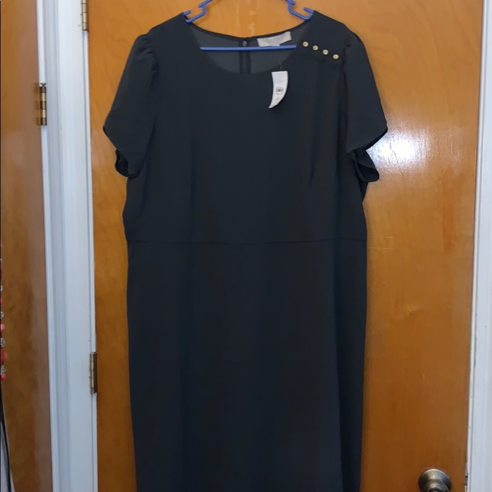 Dark gray sheath dress